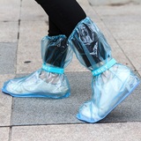 户外旅行雨天防尘防滑防水雨鞋套男女高筒透明加厚耐磨底儿童学生