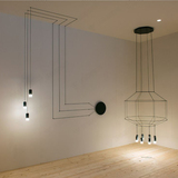 北欧设计师创意线条灯客厅卧室现代LED几何造型艺术吊灯