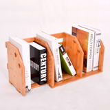 包邮桌面书架置物架简易楠竹创意桌上小书架实木宜家可伸缩书架子