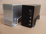 双03 3.5寸 双盘位硬盘盒 磁盘阵列盒 带3个USB扩展 2A认证电源