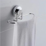 浴室卫生间强力无痕真空吸盘式304不锈钢环形手巾架毛巾挂毛巾环