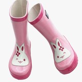 包邮中筒儿童兔子橡胶雨靴女童外贸原单防滑水鞋 韩版雨鞋