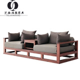 新中式沙发 实木双人沙发老榆木客厅休息榻罗汉床现代简约沙发