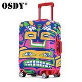OSDY抽象潮印花弹力旅行箱套 适配各类型拉杆箱行李箱托运箱子