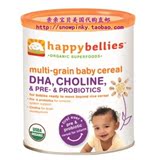 美国代购happy baby喜贝益生菌DHA有机高铁辅食混合谷物米粉3段
