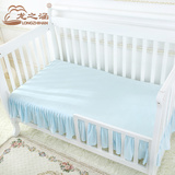 龙之涵儿童床裙床罩单件全棉 婴儿床欧式床单床笠男女孩1.2/1.3米