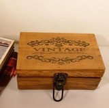 zakka仿古木盒 带锁实木收纳盒 创意做旧木质储物收纳 自己小秘密