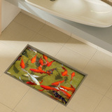 佩格3D创意地贴洗手间防滑地砖贴画卧室餐厅地面装饰贴纸金鱼地贴