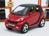批发原厂奔驰smart三开门声光仿真合金汽车模型儿童玩具回力小车