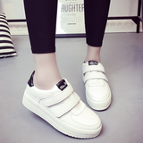 韩版厚底小白鞋夏季透气休闲运动鞋子女学生松糕底白色平底板鞋潮