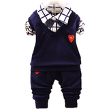 男童套装春秋装1-2-3-4岁纯棉长袖两件套新款韩版宝宝运动卫衣潮