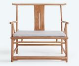 老榆木免漆椅子禅椅茶椅明清古典家具实木新中式茶楼会所圈椅定做
