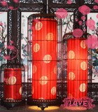 新中式铁艺鸟笼吊灯落地灯酒吧咖啡厅通道灯具灯饰喜庆红灯笼挂灯