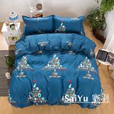 韩式家纺4件套 简约双拼公主双人1.5米1.8米床单被套床上四件套件