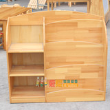 幼儿园区角书架收纳组合柜儿童玩具实木柜子豪华松木书架图书馆柜
