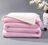 纯色加厚双层法兰绒毯珊瑚绒冬季保暖拉舍尔毛毯床单毯盖毯可机洗