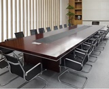 工厂直销会议桌长桌长方形简约现代办公桌 贴实木皮烤漆培训桌椅