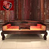 新款雕刻老挝大红酸枝罗汉床东阳古典红木家具组合交趾黄檀睡榻