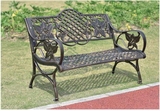 阿黛尔 铸铝公园长椅长凳 双人休闲花园室外椅子户外家具铁艺椅子