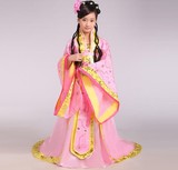 特价儿童古装唐装女童古代唐朝拖尾公主贵妃装舞蹈表演出服装汉服