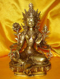 铜佛像 绿度母 30厘米绿度母 臧佛 密宗 藏传 尼泊尔工艺佛教用品