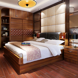 简约现代双人床1.8米大床1.5米带软靠储物高箱床卧室板式家具特价