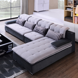 新款简约现代布艺沙发组合小户型客厅转角沙发可拆洗宜家三人沙发