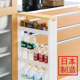 日本进口缝隙收纳车 厨房落地置物架 卫生间夹缝整理架 窄 可移动