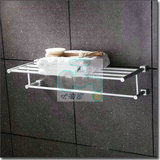 太空铝 单杆双层 卫浴盥洗室浴室 浴巾架 毛巾架 50~60cm