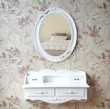 壁挂梳妆台镜小户型卧室韩欧式现代简约迷你白色田园化妆台梳妆桌