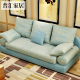 布艺沙发小户型 三人客厅转角组合可拆洗现代日式双人懒人沙发