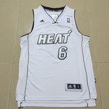 2013新款 NBA Revolution 30 热火队6号詹姆斯球衣 篮球服 全白