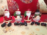 创意陶瓷圣诞老人雪人吊件装饰小铃铛香水瓶沐浴瓶盐椒罐礼品