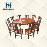 韩式大理石火锅桌店餐桌电磁炉桌  餐桌圆桌椅火锅桌椅组合