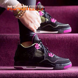 [早晨跑]Air Jordan 4 30th GS AJ4 黑紫 女鞋 705344-027