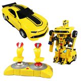 充电一键变身汽车人遥控变形金刚大黄蜂机器人男孩儿童玩具包邮