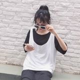 2016夏装日系韩国女装ulzzang原宿风宽松两件套T恤+小外套