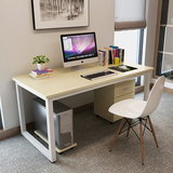 简易电脑桌钢木桌台式双人办公桌学生书桌写字台简约家用宜家桌子