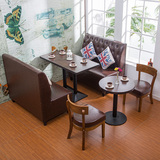定制咖啡厅卡座沙发桌椅组合西餐厅茶餐厅桌椅卡座甜品奶茶店沙发