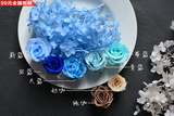 【咖啡与蓝】小号玫瑰 永生花手工DIY花盒制作干花包邮重庆猫掌柜