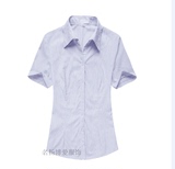 最新款长城哈弗4s店女士短袖衬衫长城汽车4S店工装衬衣销售女上衣