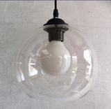 北欧现代简约宜家田园风格 清光透明玻璃开口吊灯 橱窗商场吊灯