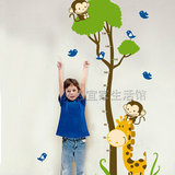 新品上市 儿童身高贴超大号 墙贴纸 可移除长颈鹿身高贴 儿童房