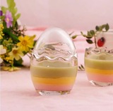 可爱鸡蛋壳布丁包邮带盖耐高温玻璃慕斯杯酸奶瓶烘培模具加厚大号