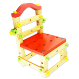 木制儿童玩具工具椅 螺母组合螺丝拆装积木玩具 宝宝益智力木质