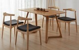 小户型餐桌椅组合4/6人 简约复古个性创意宜家全实木餐桌 长方形