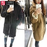 韩国专柜代购 Kai-aakmann正品女士棉服中长款羊羔毛加厚15反季款