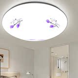 紫色百合花圆形吸顶灯节能LED走廊过道楼梯阳台厨房卫生间灯具