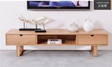 日式实木白橡木1.6米1.8米电视柜带抽屉北欧简约现代客厅家具