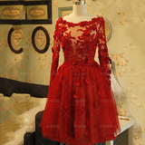 敬酒服新娘2016新款短款蕾丝红色长袖时尚宴会晚礼服订婚小礼服夏